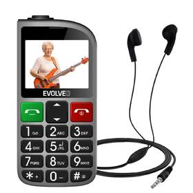 Mobilní telefon Evolveo EasyPhone FL stříbrná barva
