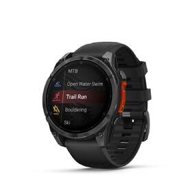 Chytré hodinky Garmin fenix 8 47 mm AMOLED - Slate Gray / Black Silicone Band + Topo Czech PRO voucher 
