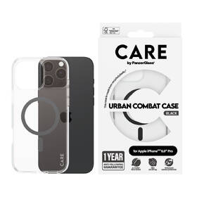 Kryt na mobil PanzerGlass CARE Urban Combat na Apple Iphone 16 Pro Max, MagSafe černá barva
