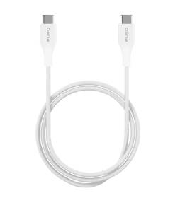 Kabel Puro USB-C/USB-C 30 W, 1 m bílá barva
