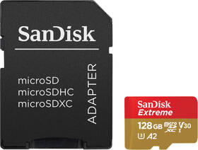 Paměťová karta SanDisk 128GB UHS-I U3 (170R/80W) + adaptér 
