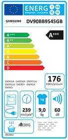 Set výrobků Samsung WW11DB8B95GBU4 + DV90BB9545GBS7 černá barva
