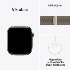 Chytré hodinky Apple GPS + Cellular 42mm pouzdro z přírodního titanu - přírodní milánský tah 
