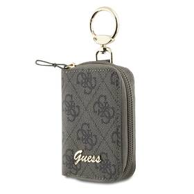 Klíčenka Guess PU 4G Script Logo hnědá barva
