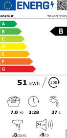 Pračka Gorenje W1NGPI72SBS bílá barva
