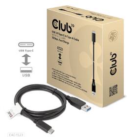 Kabel Club3D USB-C/USB-A 60W, 1m černá barva
