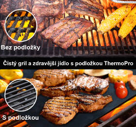 Grilovací podložka ThermoPro H932BJ černá barva
