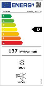 Mraznička Liebherr FTDI604 bílá barva
