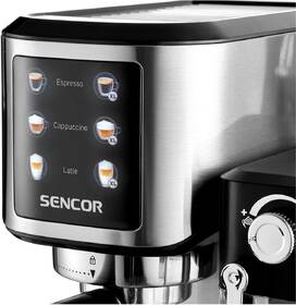 Espresso Sencor SES 4910SS stříbrná barva
