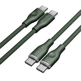 Kabel Voltme Powerlink Rugg Series USB-C/USB-C, CTC 3A/60W 1m zelená barva
