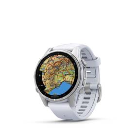 Chytré hodinky Garmin fenix 8 43 mm AMOLED - Silver / Whitestone Silicone Band + Topo Czech PRO voucher 
