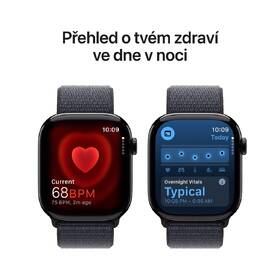 Chytré hodinky Apple GPS + Cellular 46mm pouzdro z klavírně černého hliníku - inkoustově fialový provlékací sportovní řemínek 
