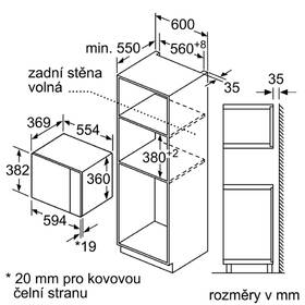 Mikrovlnná trouba Bosch BFL550MS0 černá barva
