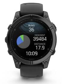 Chytré hodinky Garmin fenix E 47 mm - Slate Gray / Black Silicone Band + Topo Czech PRO voucher 
