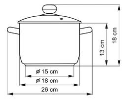 Hrnec s poklicí Kolimax 18 cm - 3,0 l 
