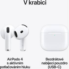 Sluchátka Apple AirPods 4 s aktivním potlačováním hluku 
