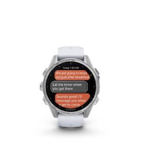 Chytré hodinky Garmin fenix 8 43 mm AMOLED - Silver / Whitestone Silicone Band + Topo Czech PRO voucher 
