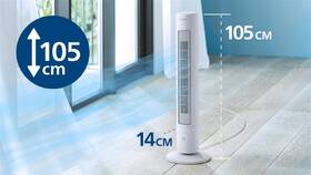 Ventilátor sloupový Philips CX5535/00 bílá barva
