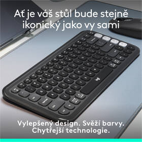 Klávesnice Logitech POP ICON, US layout šedá barva
