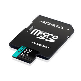 Paměťová karta ADATA MicroSDXC 512GB UHS-I (100R/80W) + adaptér 
