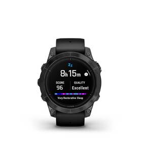 Chytré hodinky Garmin epix Pro (Gen 2) Glass - 47 mm - Gray / Black Silicone Band 
