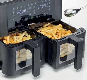 Fritéza horkovzdušná Ariete Air Fryer 4631 Double, 9 l černá barva
