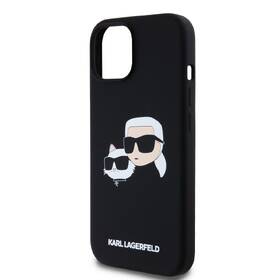 Kryt na mobil Karl Lagerfeld Double Heads, MagSafe na Apple iPhone 15 Pro Black černá barva
