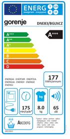 Sušička prádla Gorenje DNE83/BGLNCZ černá barva
