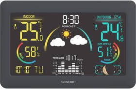 Meteorologická stanice Sencor SWS 4900 černá barva
