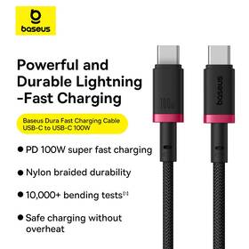 Kabel Baseus Dura USB-C/USB-C, 100W, 2m černá barva
