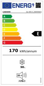 Mraznička Liebherr GW 855 bílá barva
