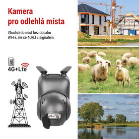 IP kamera EMOS GoSmart IP-6000 OWL 4G/LTE šedá barva
