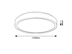 Stropní svítidlo Rabalux Samira 71252 černá barva
