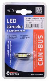 Autožárovka Compass 33803 3 SMD LED 12V suf. SV8.5  CAN-BUS 
