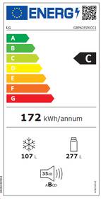 Chladnička s mrazničkou LG GBP62PZXCC1 nerez
