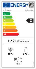 Chladnička s mrazničkou LG GBP62SWNCN1 bílá barva
