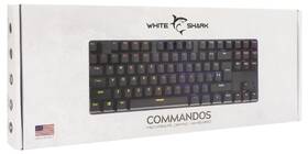 Klávesnice White Shark COMMANDOS, US layout, Red Switch černá barva
