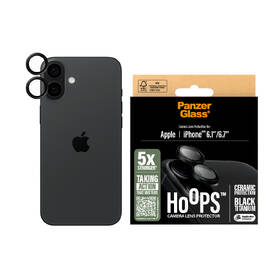 Tvrzené sklo PanzerGlass Hoops Ceramic na Apple Iphone 16/16 Plus černá barva
