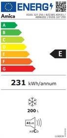 Mraznička Amica EGSS 327 250 bílá barva
