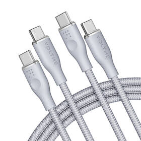 Kabel Voltme Powerlink Rugg Series USB-C/USB-C, CTC 5A/100W 1,8m šedá barva
