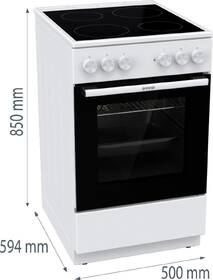 Elektrický sporák Gorenje GEC5A61WG bílá barva
