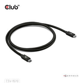 Kabel Club3D USB-C/USB-C, 1,2m černá barva
