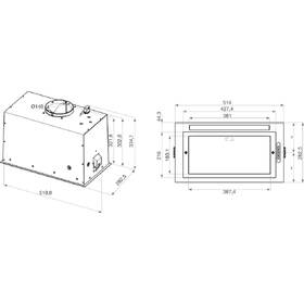 Odsavač par Whirlpool WCT3 63F LTK černá barva
