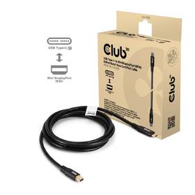 Kabel Club3D USB-C/MiniDisplayPort 2.1, 8K30Hz, 2m černá barva
