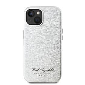 Kryt na mobil Karl Lagerfeld Grained PU na Apple iPhone 15 šedá barva
