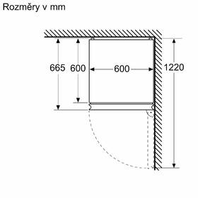 Chladnička s mrazničkou Bosch KGN39LBCF černá barva
