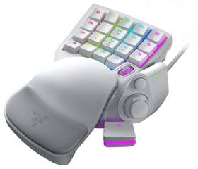 Klávesnice Razer Tartarus Pro - Mercury (Analog Switch) bílá barva
