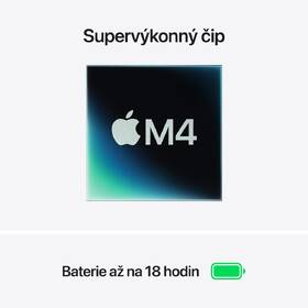 Notebook Apple 13" M4 8× GPU, 16GB, 256GB - blankytně modrý CZ 
