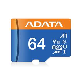 Paměťová karta ADATA Premier MicroSDXC 64GB UHS-I (85R/25W) + adaptér 
