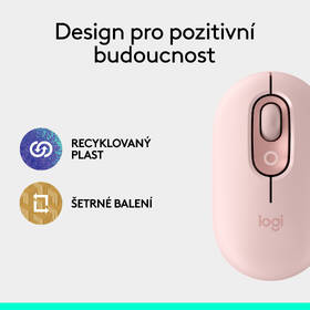 Myš Logitech POP růžová barva
